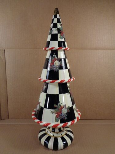MacKenzie Childs Scottish Bouquet Tiered ChristmasTree, Missing Star Topper