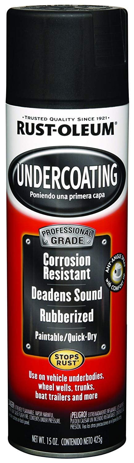 Rust-Oleum 248656 Professional Grade Rubberized Undercoating Spray, 15 oz Spray Can, Black