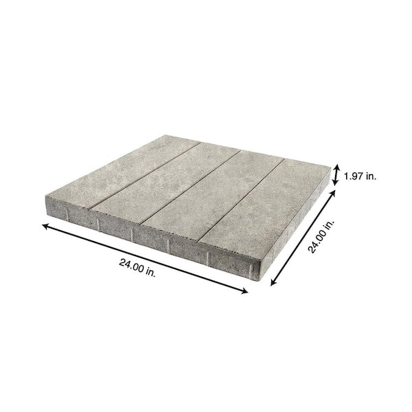 Avant XL 24 in. x 24 in. x 2 in. Graphite Blend Platinum Square Concrete Step Stone (28-Pieces/112 sq. ft./Pallet)