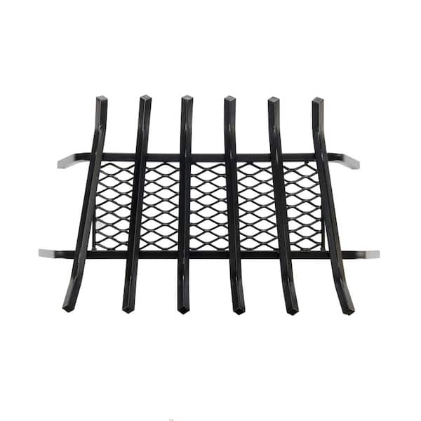 27 in. Steel Heavy-Duty Fireplace Grate with Ember Retainer