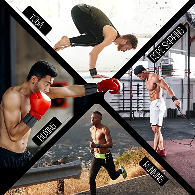 Yes4All 0.5 lbs Silicon Wrist Weight, Charcoal, Pair