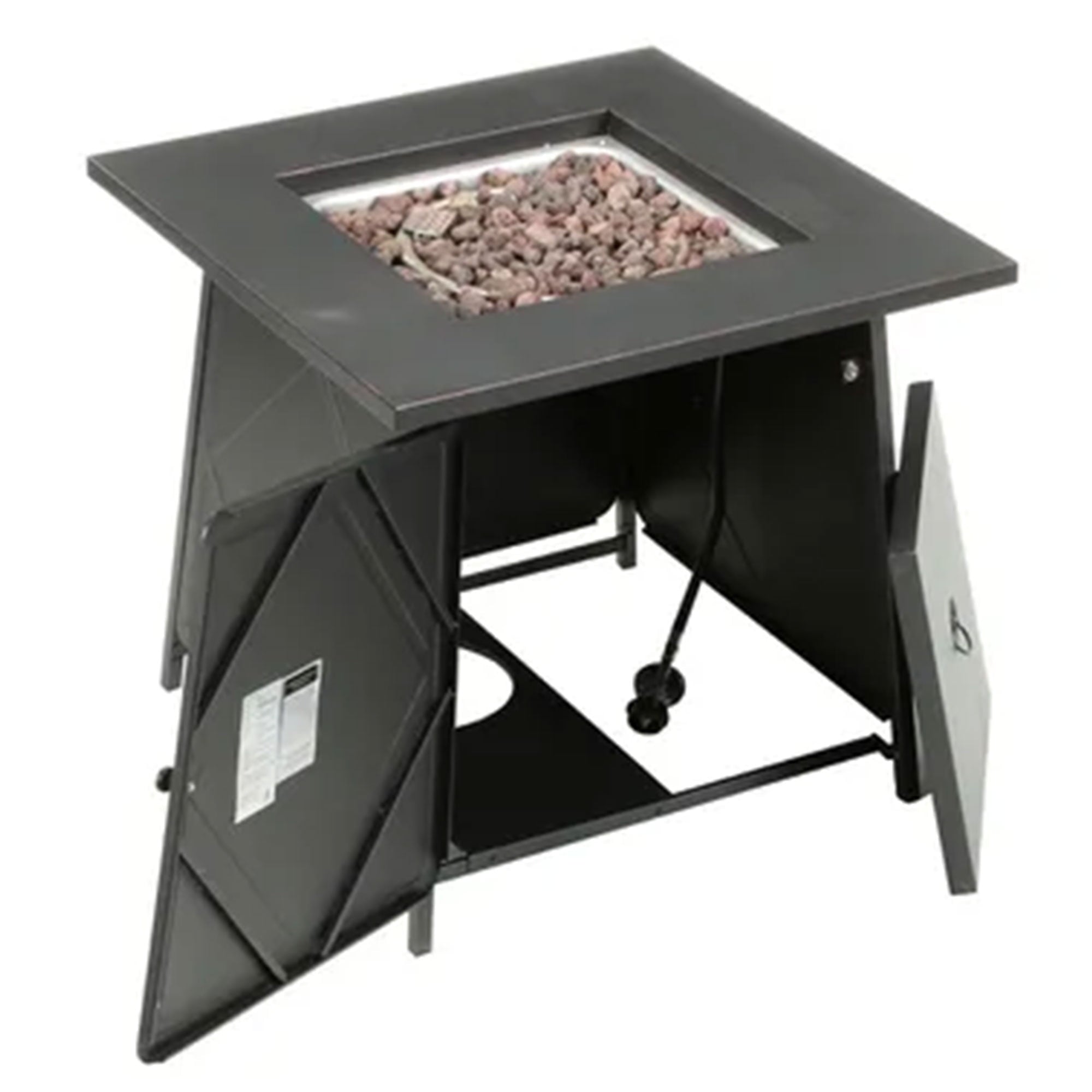 Four Seasons Courtyard Dual Heat 50,000 BTU Square Gas Tabletop Fire Pit