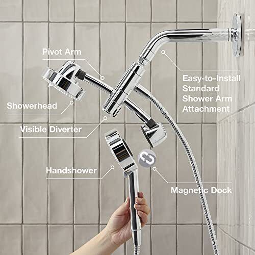 KOHLER 23218-CP Awaken 17 in 1 Multifunction Shower Combo Kit, 2-in-One, Poli...