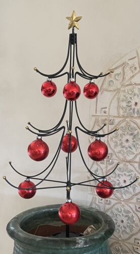 25" Table Top Wrought Iron Christmas Ornament Tree New in Box