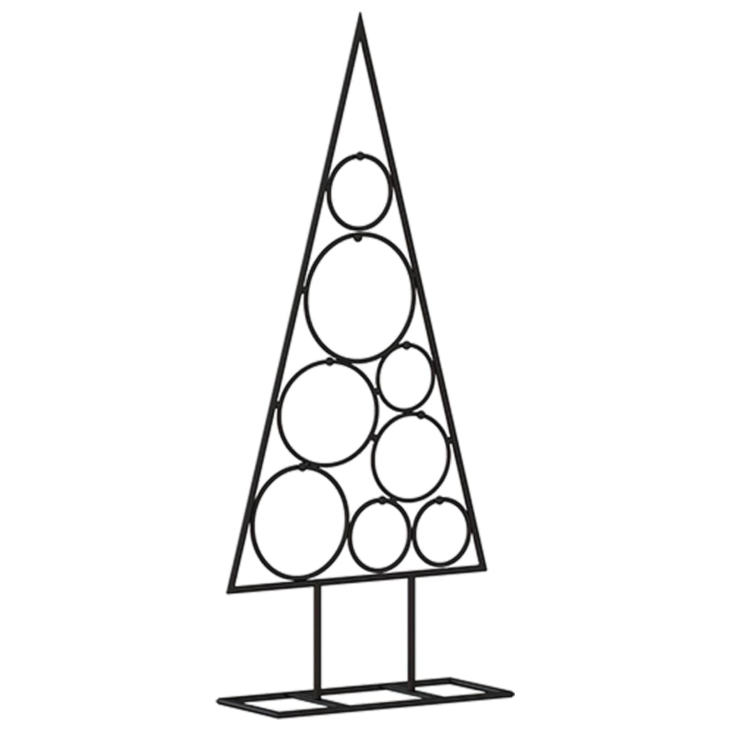 vidaXL Metal Christmas Tree for Decoration Black 23.6"