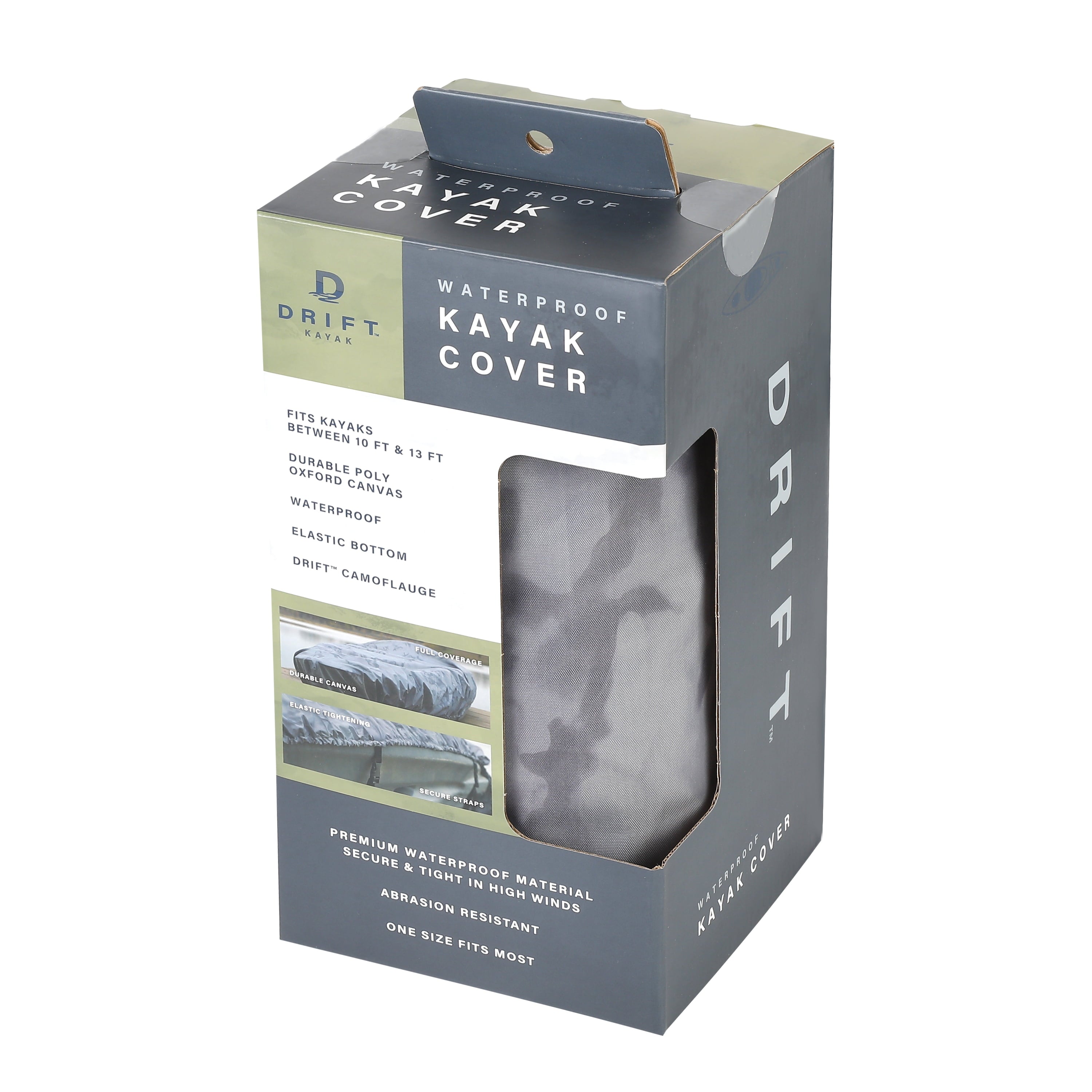 DRIFT Waterproof Camouflage Universal Kayak Cover with UV Protection, 13 ft