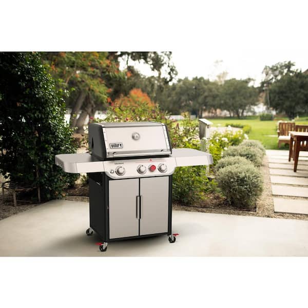 Genesis Smart SX-325s 3-Burner Natural Gas Grill in Stainless Steel with Smart Technology