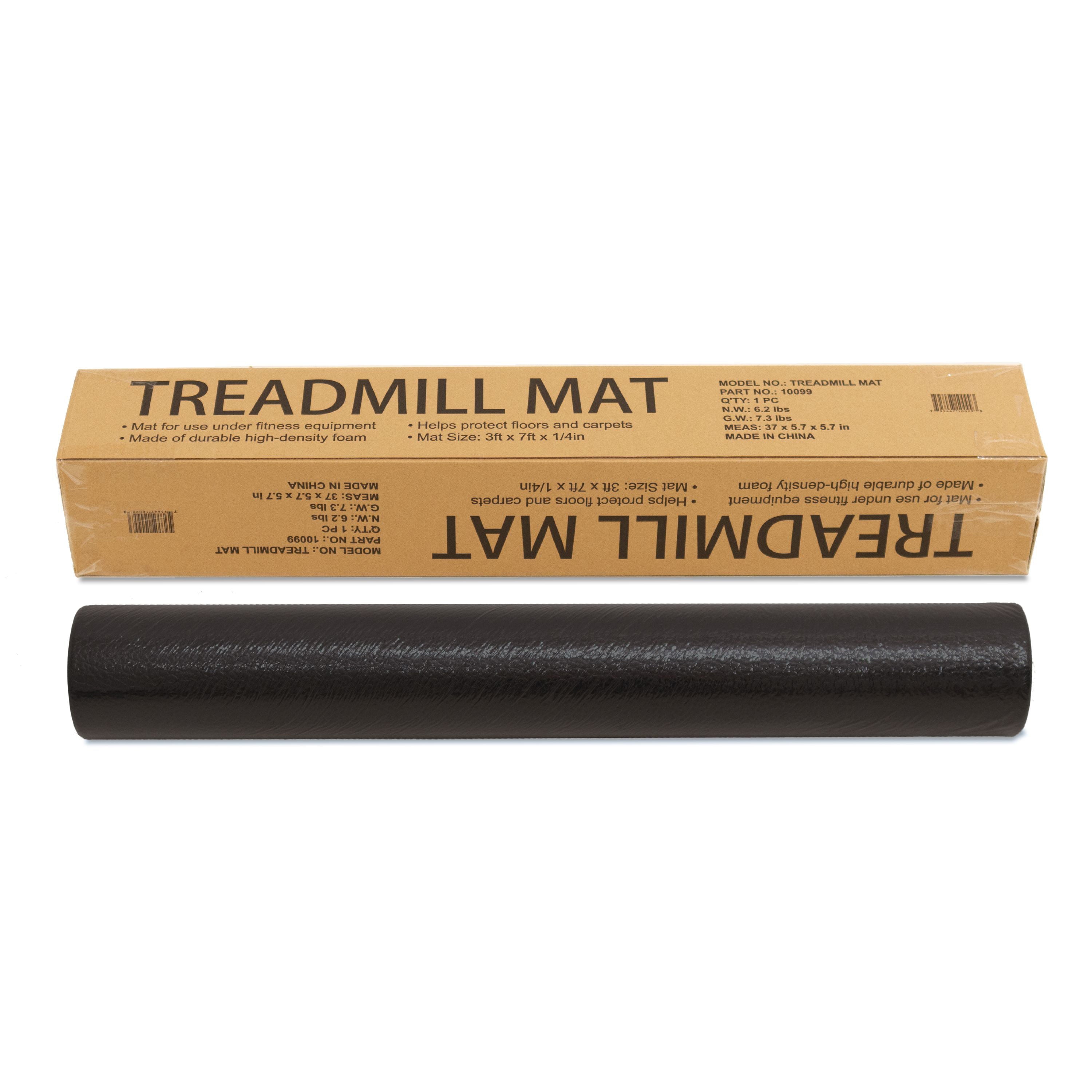 XTERRA Fitness Treadmill Mat - Black, 3ft x 7ft x 6mm Black