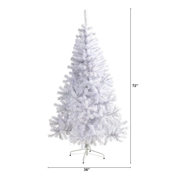 6 ft. Pre-Lit White Artificial Christmas Tree with 250 Clear LED Lights