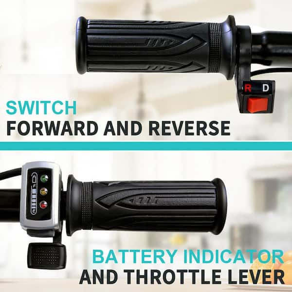 4 cu. ft. Powered Steel Bucket Wheelbarrow with 24-Volt DC 180-Watt AGM Battery and Charger