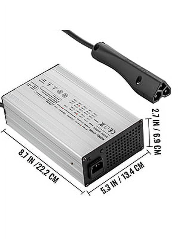 BENTISM Golf Cart Battery Charger Club Car Charger 48V 15A RXV Plug/LED for Ez Go