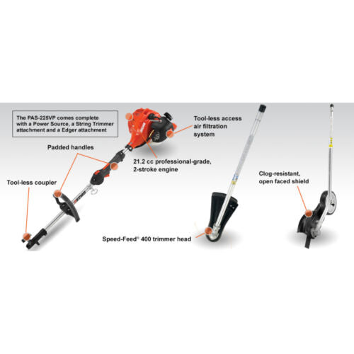 Echo Pas Power Head With Trimmer/edger Attachment Combo Kit