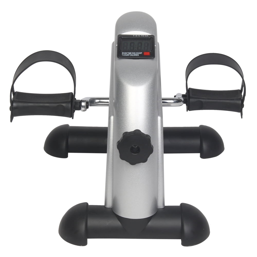 Ktaxon Portable Mini Bike Desk Exercise, Home Office Mini Peddle Bike with LCD Screen, 220 lb Maximum Weight (Silver)