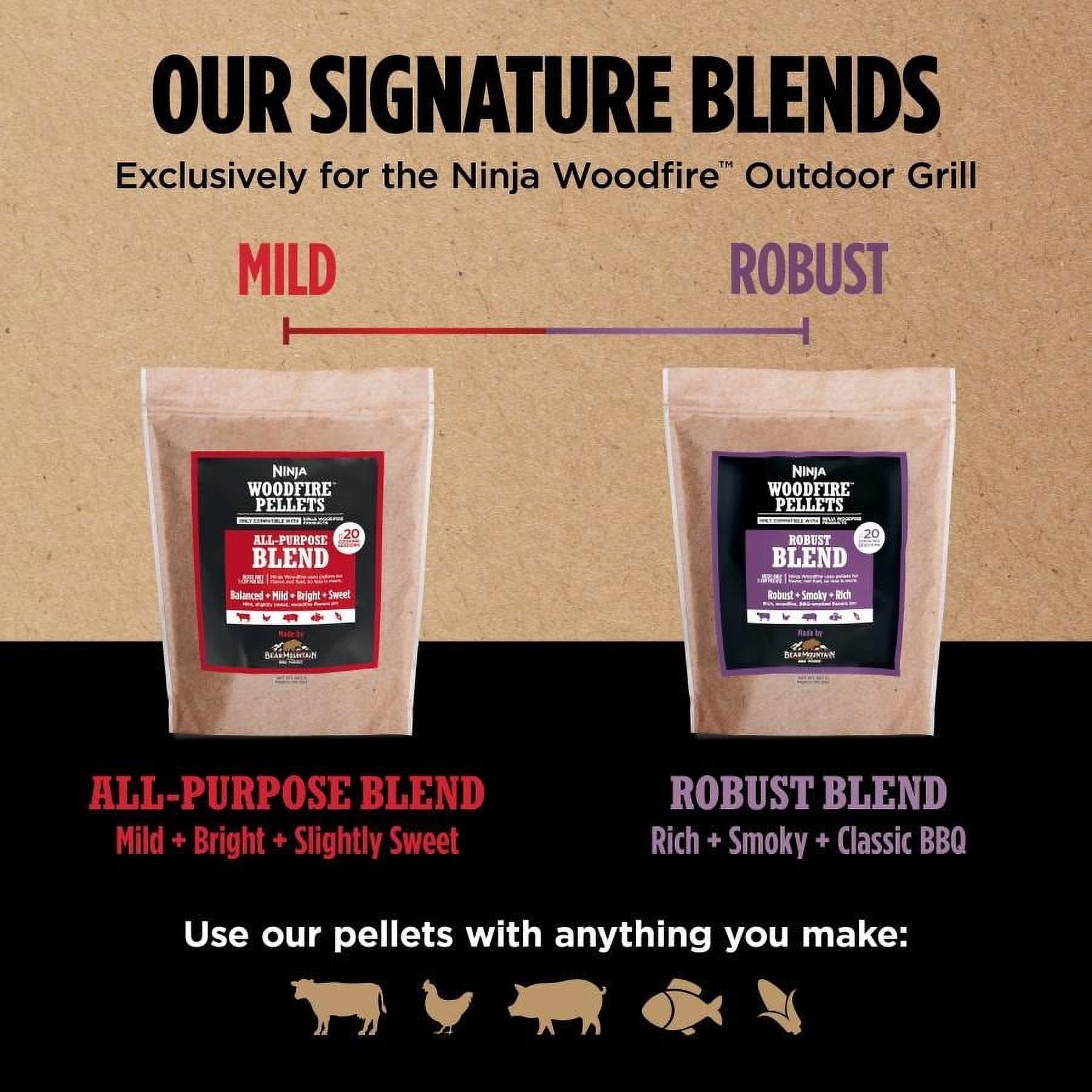 Ninja Woodfire™ Pellets, Robust Blend 2-lb Bag XSKOP2R