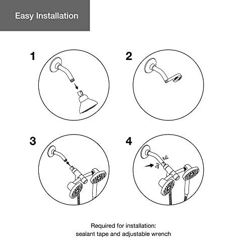 KOHLER 23218-CP Awaken 17 in 1 Multifunction Shower Combo Kit, 2-in-One, Poli...