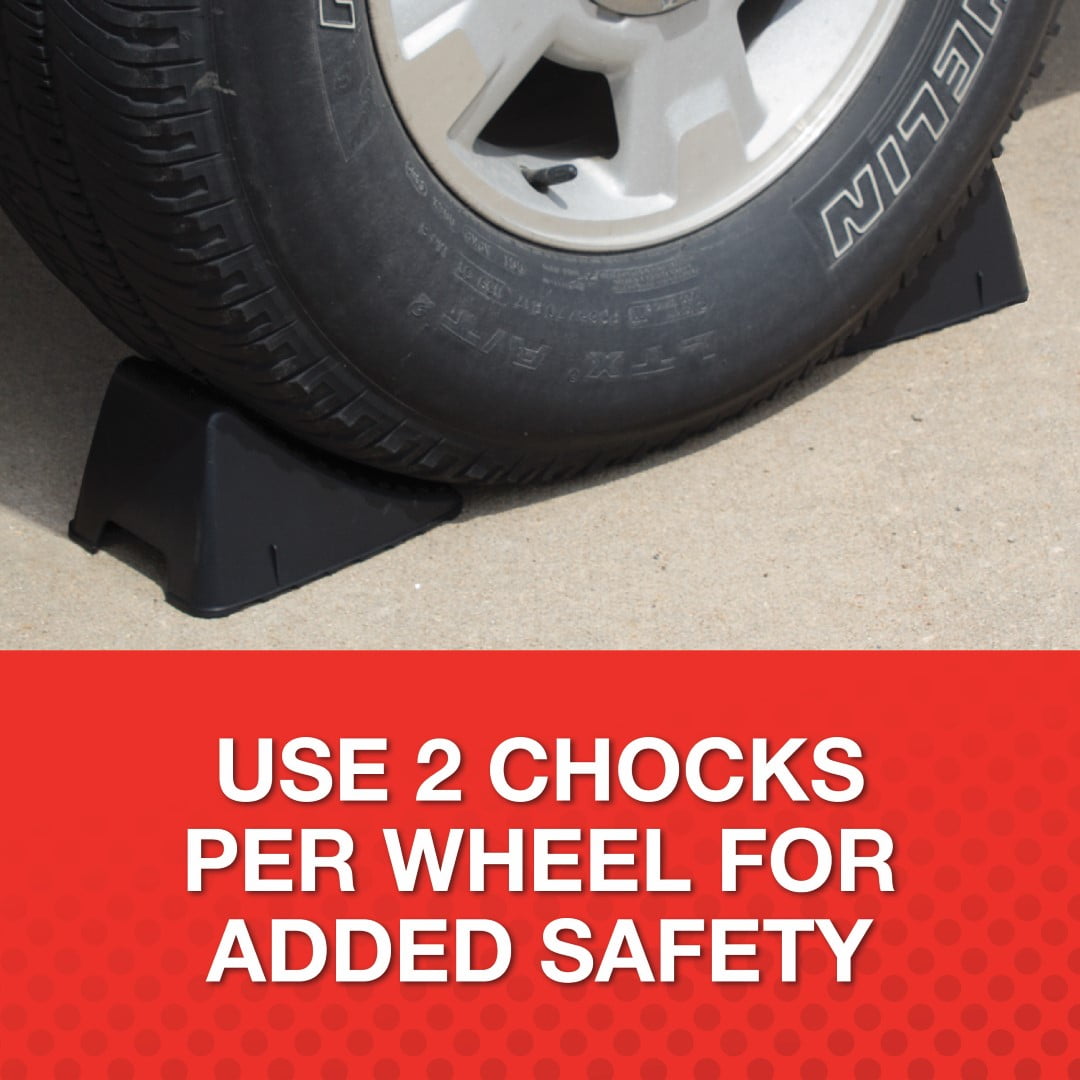 Hopkins Towing Solutions RhinoGear Heavy Duty Wheel Chocks, Black, Resin, 11930, 2 Pieces