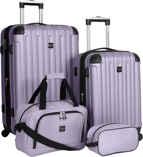 Travelers Club Midtown Hardside Luggage Travel Set, Spinner Wheels,Zippere<wbr/>d Divi