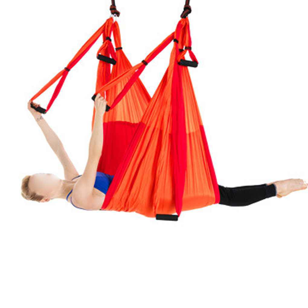 Aerial Yoga Swing Flying Hammock Set Anti-Gravity 6 Hand Grip Hanging Chair Kit Fitness Pilates Swing Belt