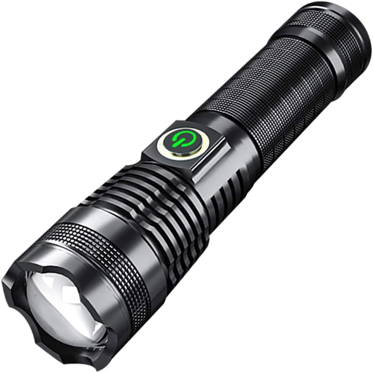 Rechargeable LED Flashlights High Lumens, Super Bright Tactical Handheld Flash Light, 5 Modes, Zoomable, Waterproof, Long Lasting, for Camping, Hiking, Emergencies