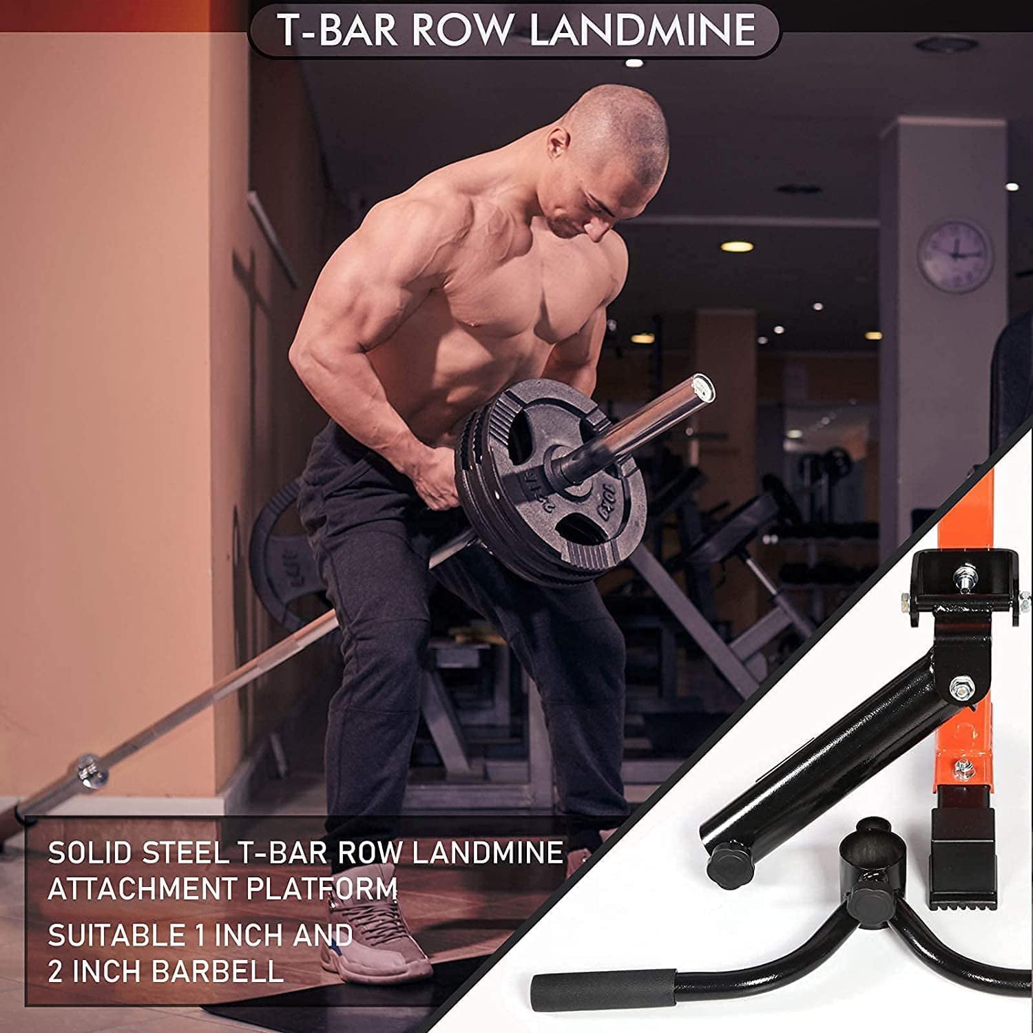 RitFit 1000LB Capacity Power Cage Rack with Adjustable Weight Bench, Lat Pull Down System with J-Cups, Dip Bars and Other Attachments