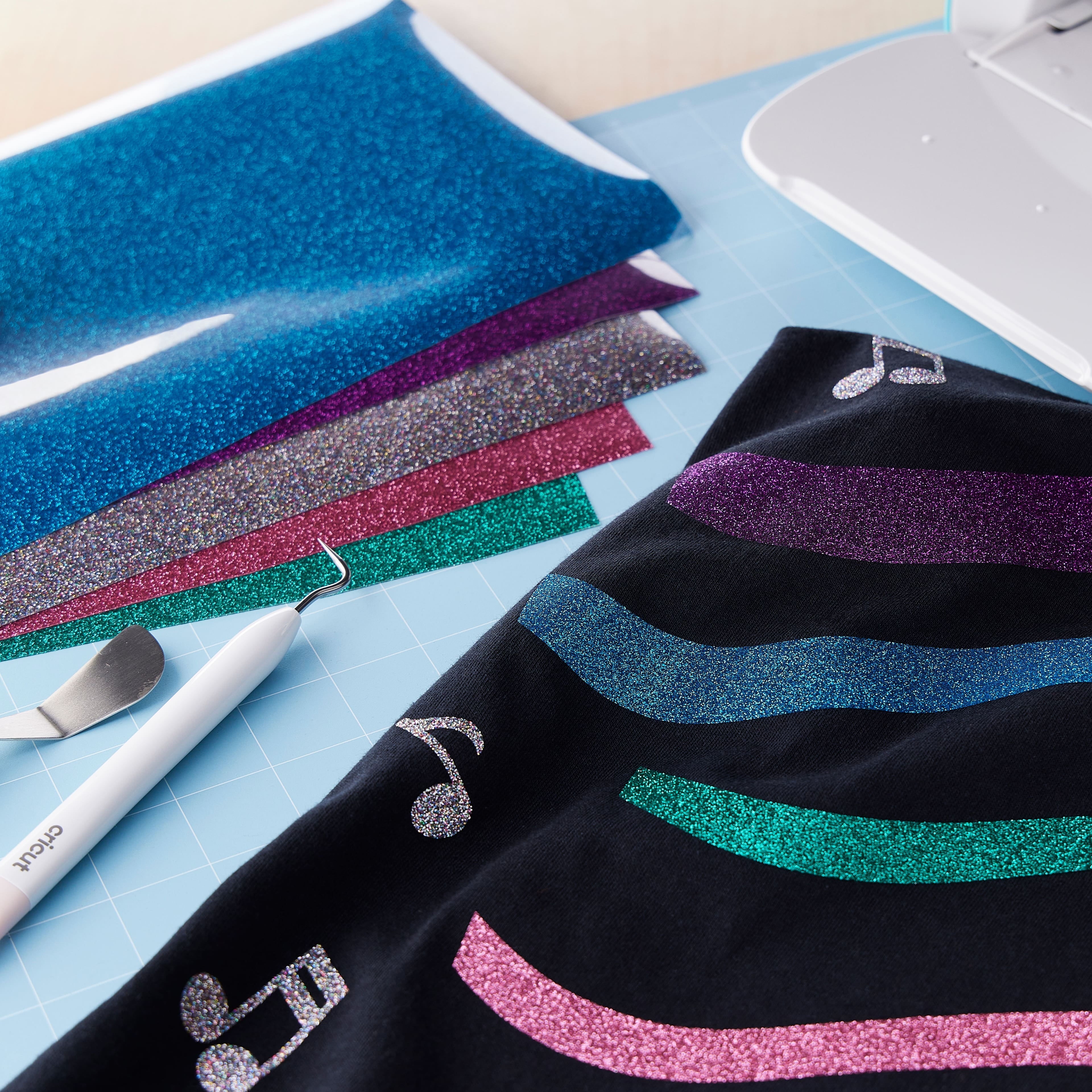 6 Packs: 6 ct. (36 total) Cricut® Glitter Iron-On Bejeweled Sampler