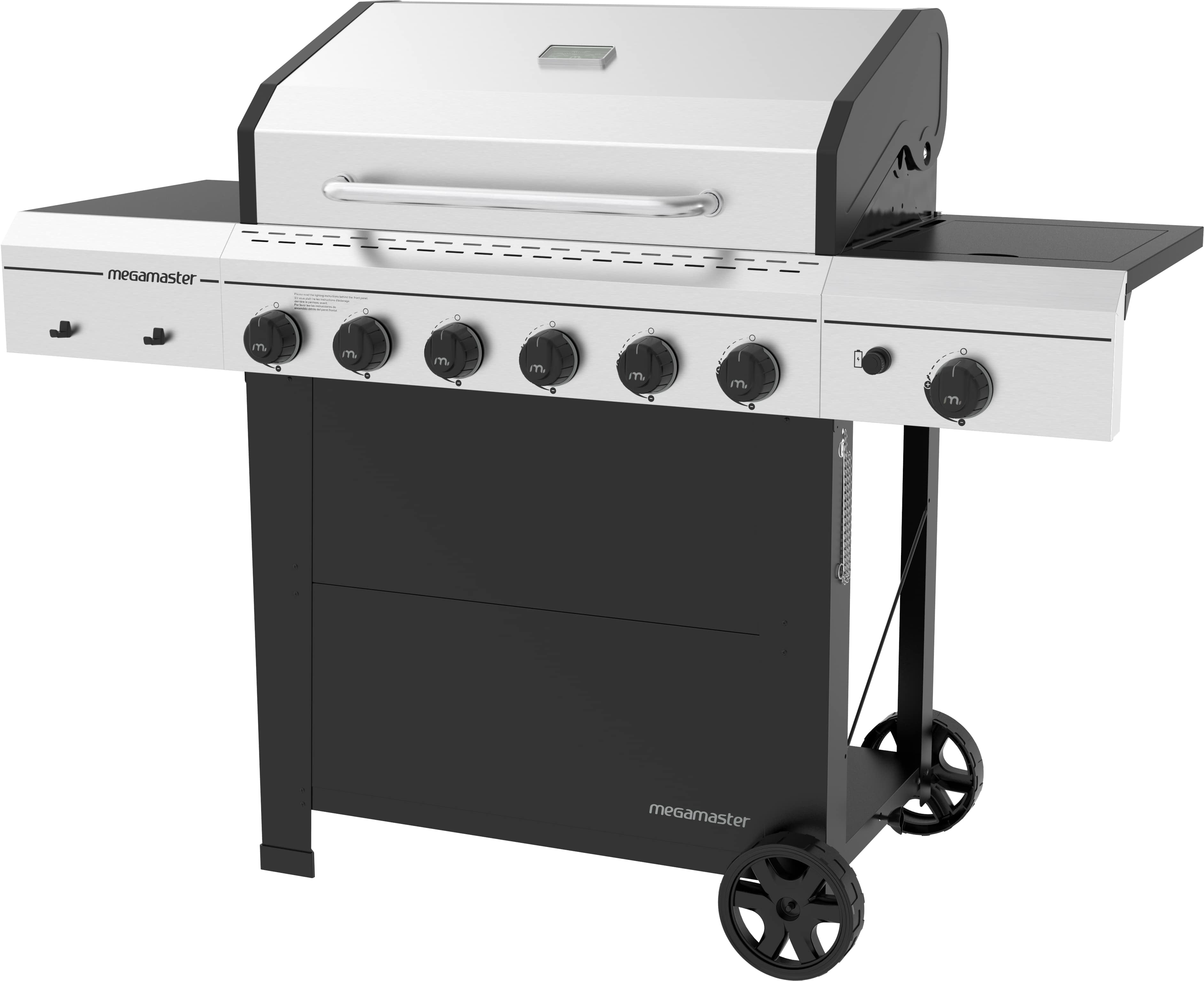 Megamaster 6-Burner Propane Gas Grill With Side Burner