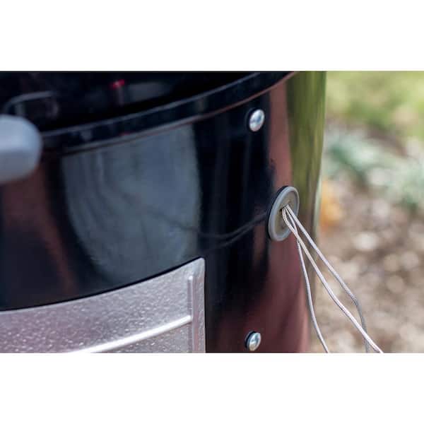 18 in. Smokey Mountain Cooker Smoker in Black with Cover and Built-In Thermometer