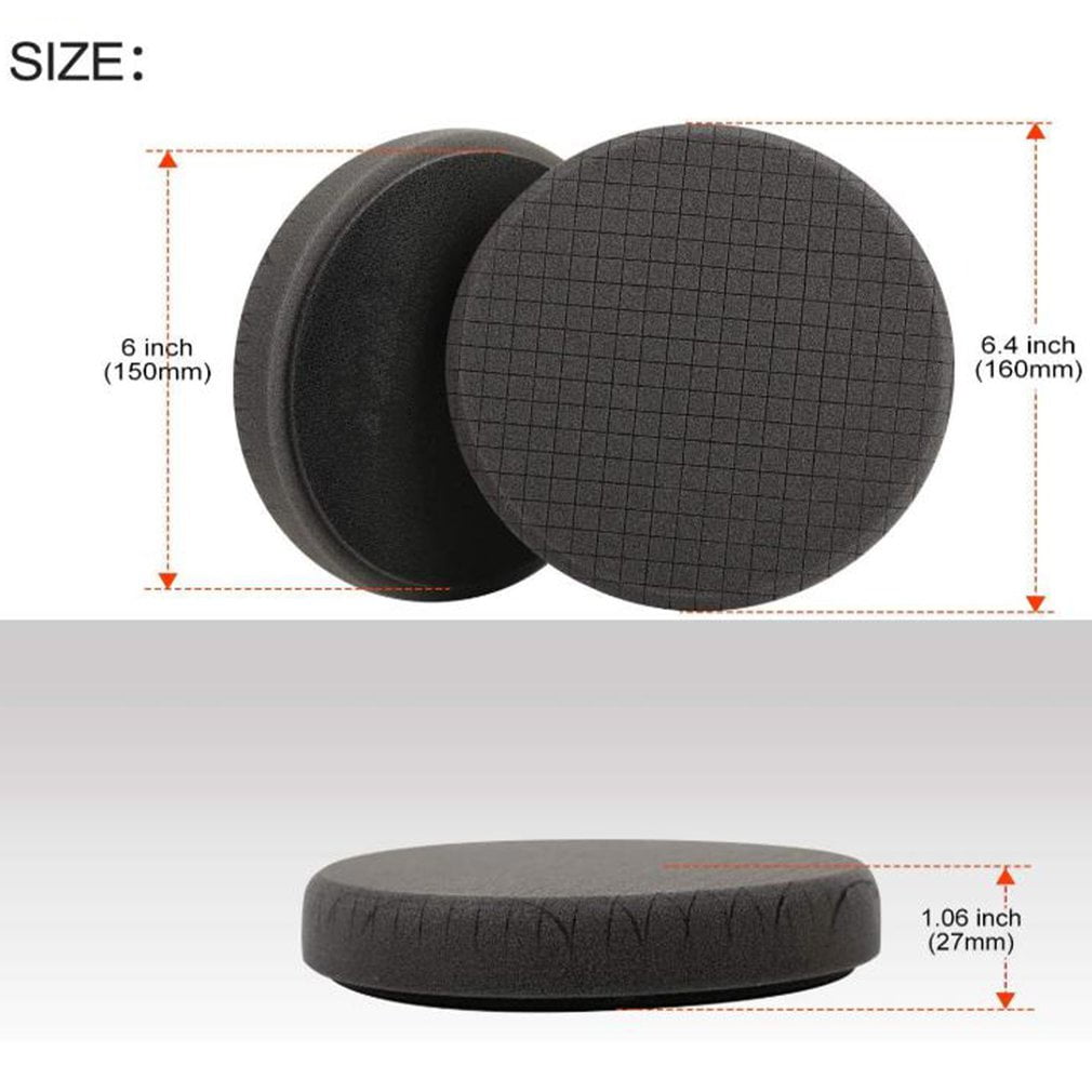 ICOCO 5pcs Buffing Polishing Pads 6 Inch Backing Plate Compound Buffing Sponge Pads Car Detailing Foam Sponge Tool