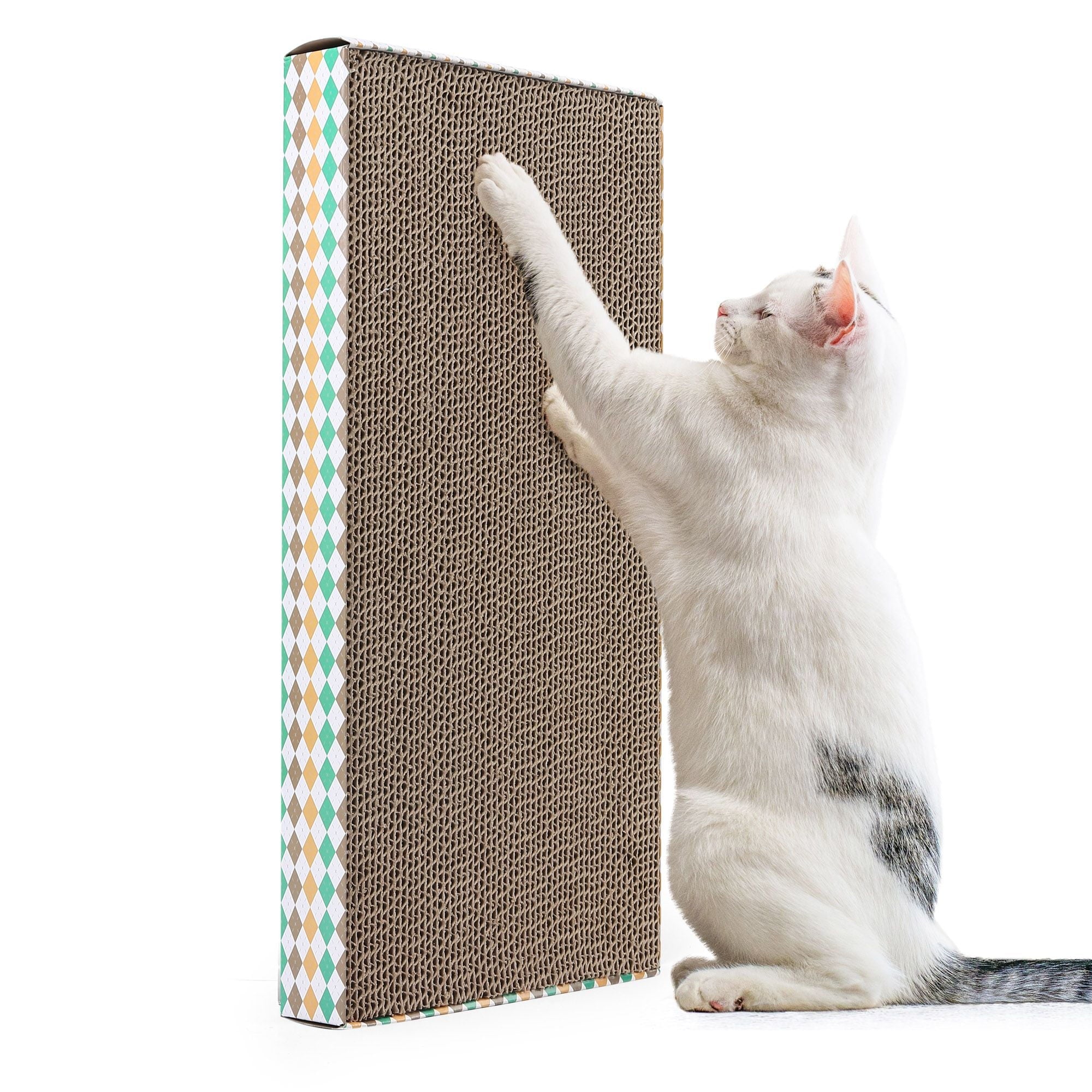 PrimePets XL Wide Cat Scratcher with Catnip,3 Pack Reversible Cat Scratch Pad with Box