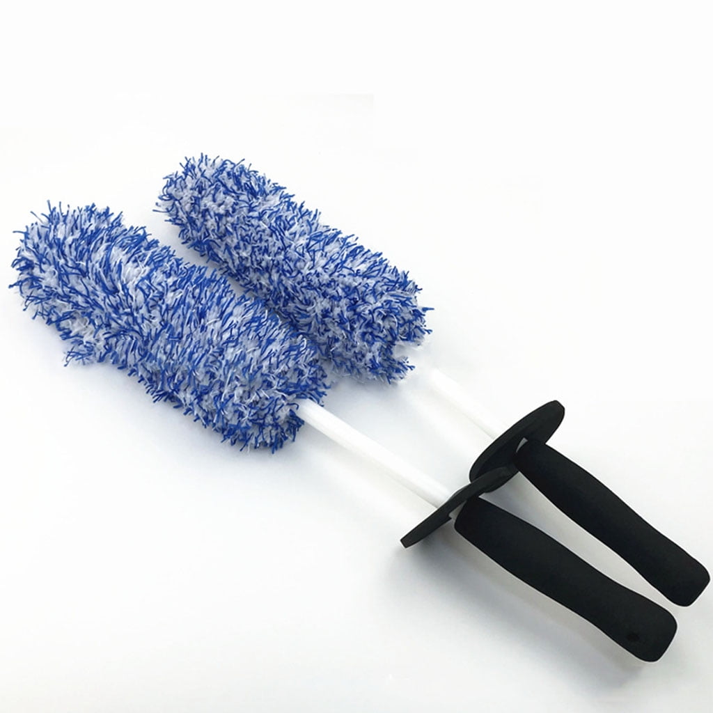 ZUARFY Wheel Tire Brush Car Rim Detailing Brushes Cleaning Microfiber Cleaning Cloth