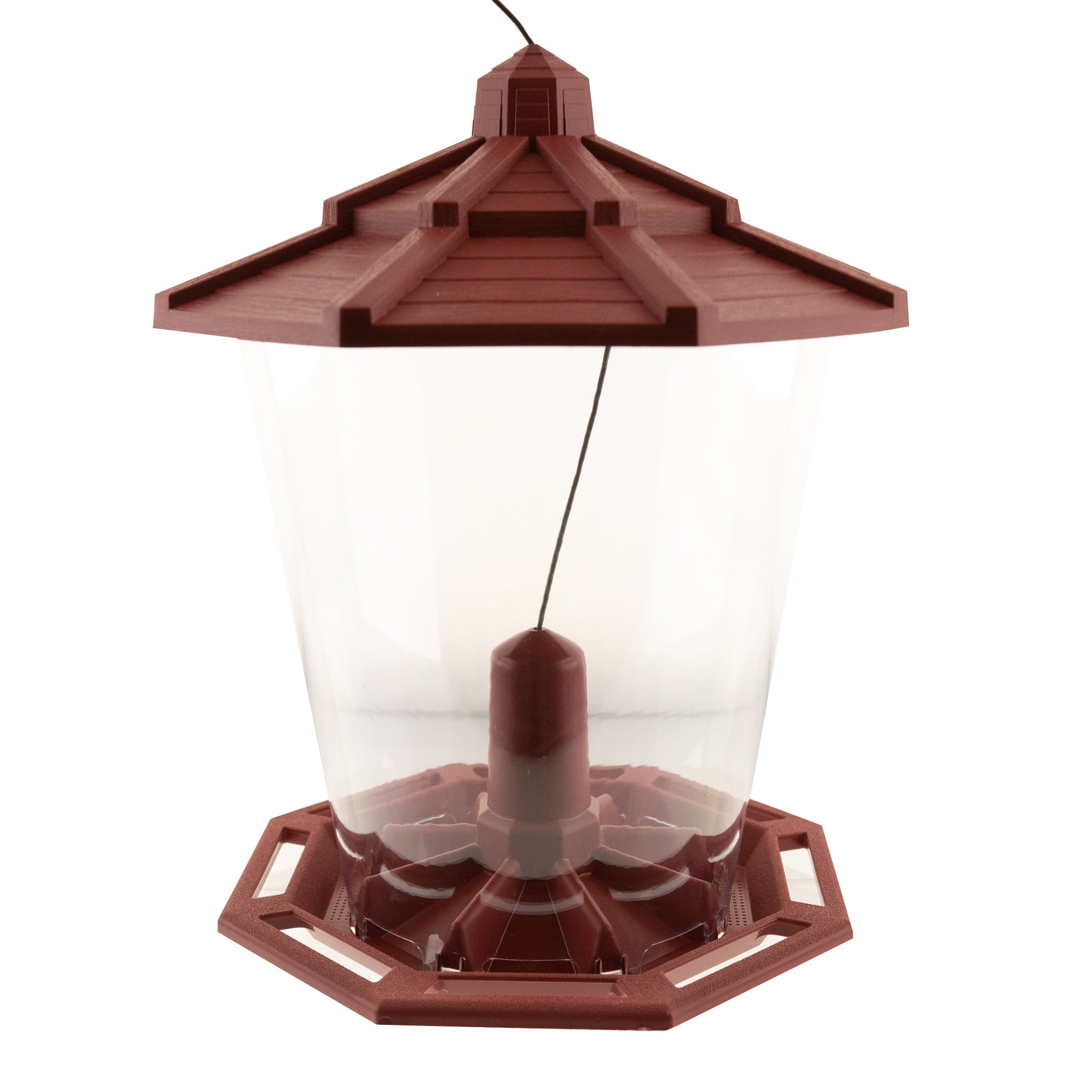 Pennington Red Resin Grand Ecozebo Wild Bird Feeder, 10 lb. Capacity, 1 Pack