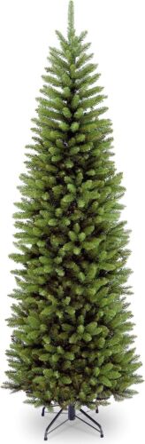 Artificial Slim Christmas Tree, Green, Kingswood Fir, Includes Stand, 7 Feet