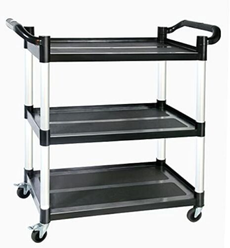 Utility Carts with Wheels, 3-Tier Rolling Cart with Wheels Heavy Duty 510 LBS