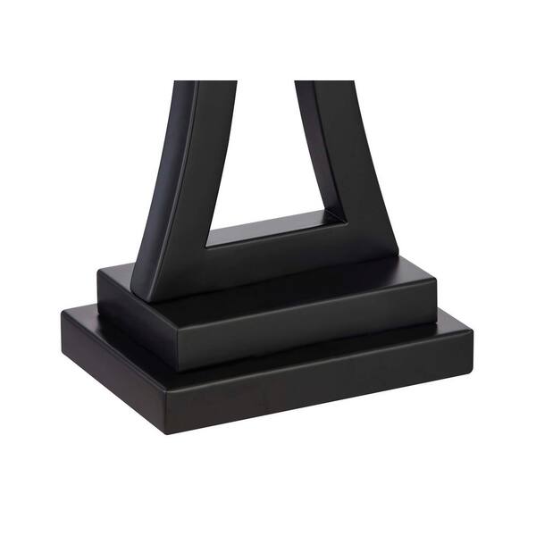 Cincinati 24 '' Black Table Lamp Set With White Shade (2-Pack）