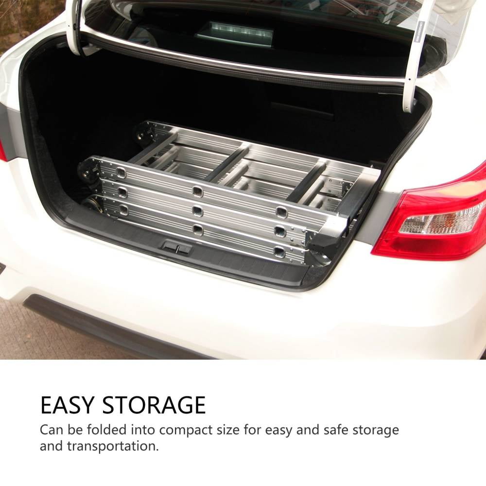 Ktaxon 12.5ft 7 in 1 Multi-Purpose Scaffold Ladder, Folding Aluminium Extension Ladder,  EN 131 Standard, 330lbs Capacity