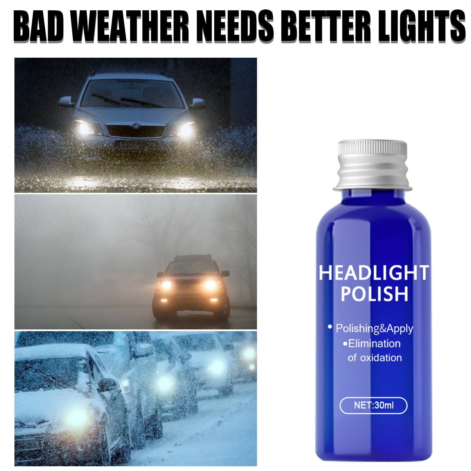 Quick Headlight Clear Coat, Cleans and Prevents Lens Yellowing
