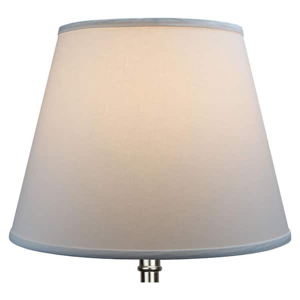 11 in. Top Diameter x 17 in. Bottom Diameter x 13 in. Slant Linen White Empire Lamp Shade