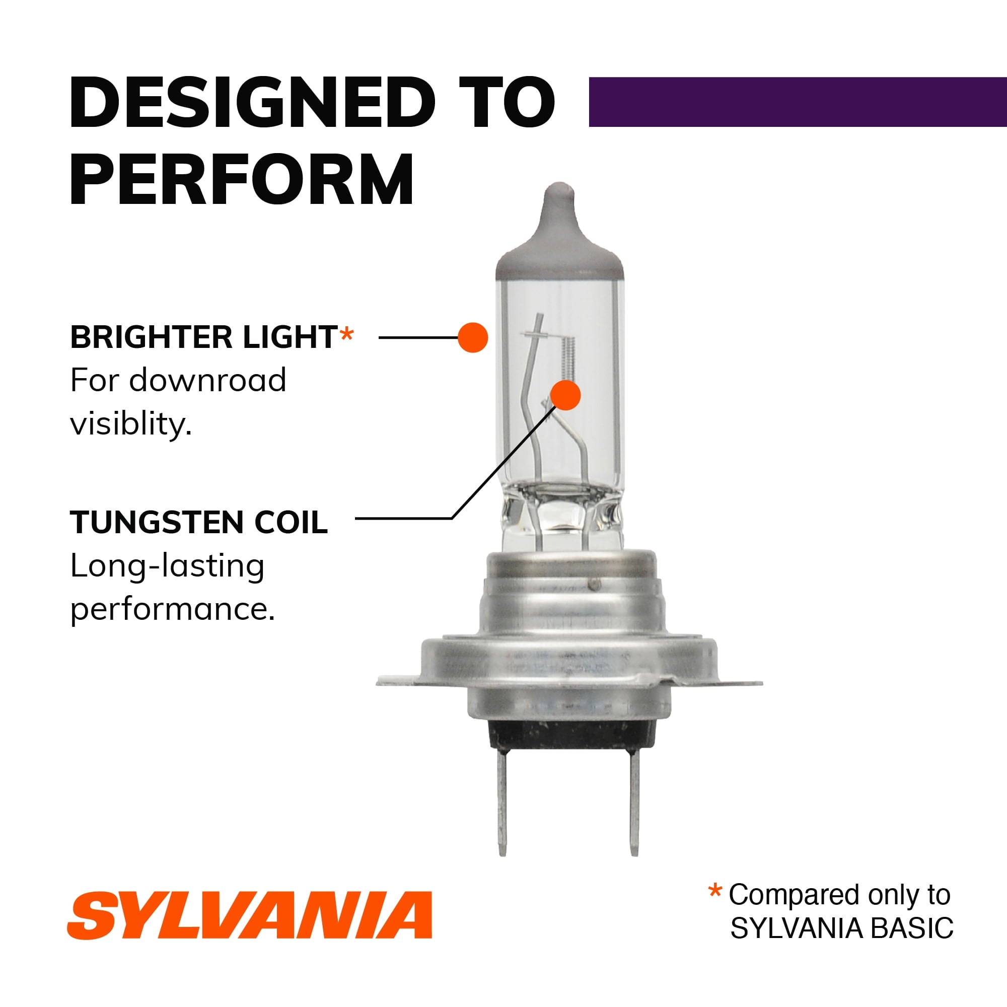 Sylvania H7 XtraVision Halogen Headlight Bulb, Pack of 1