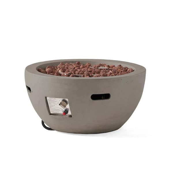 Tulip Light Gray Stone Fire Pit Bowl (No Tank Holder)