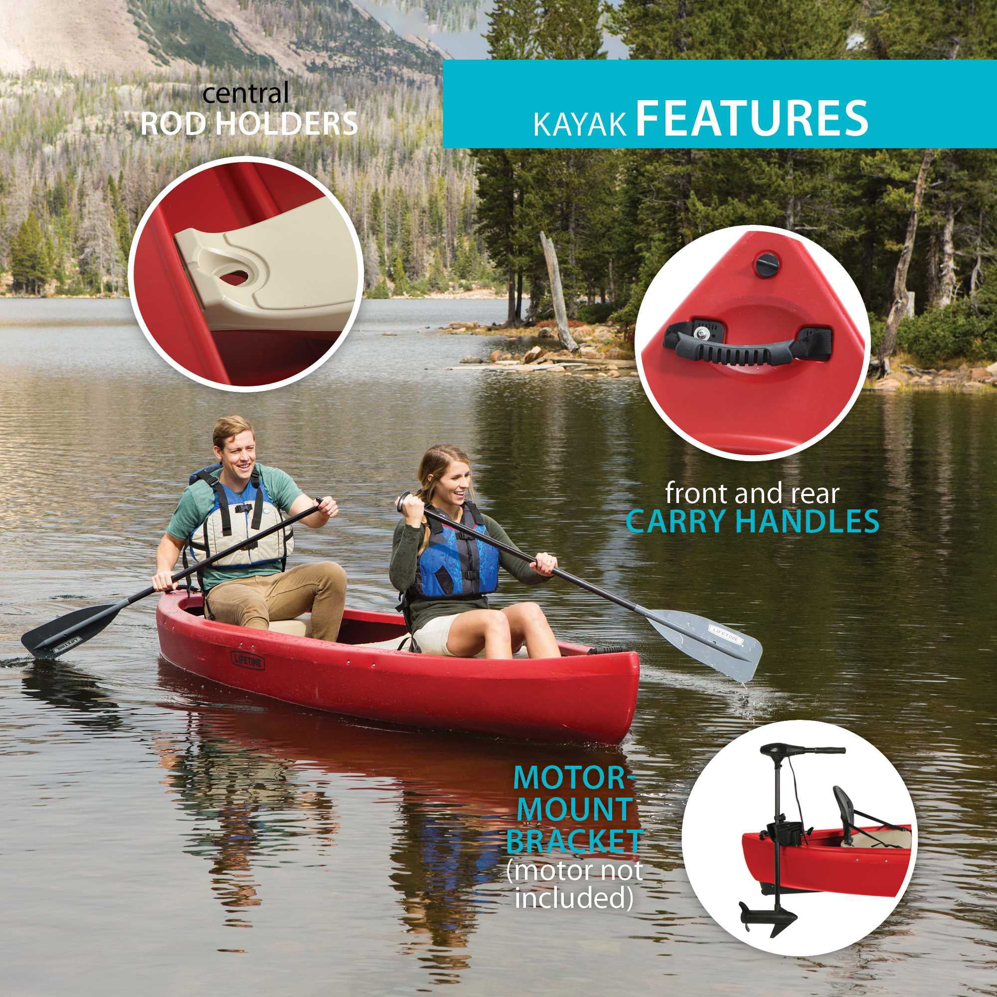 Lifetime Kodiak 13 ft Canoe, Red (90658)