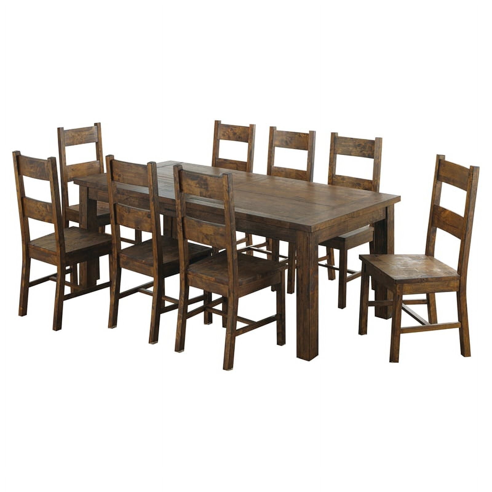 Coleman 9-piece Rectangular Dining Set Rustic Golden Brown