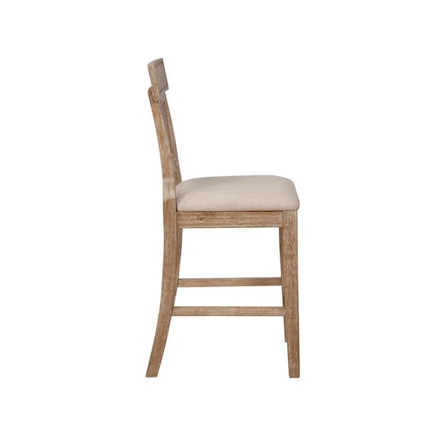 Maxwell 26 in. Rustic Brown with Grey Wash Counter Stool
