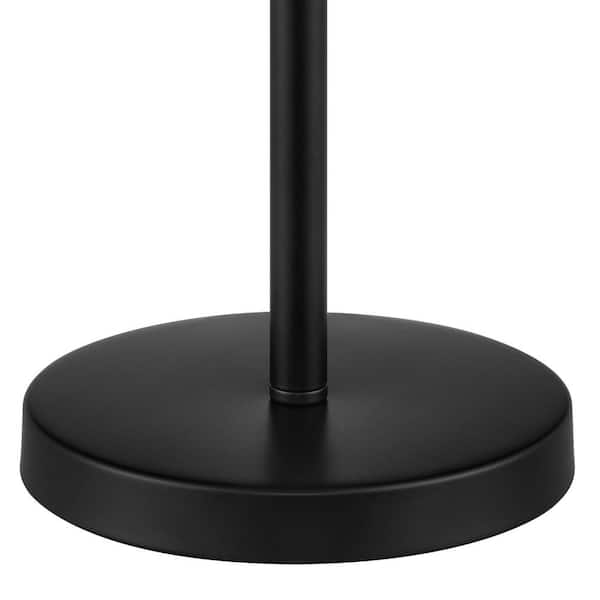 Kristella 24 in. Black Table Lamp with Chrystal Shade