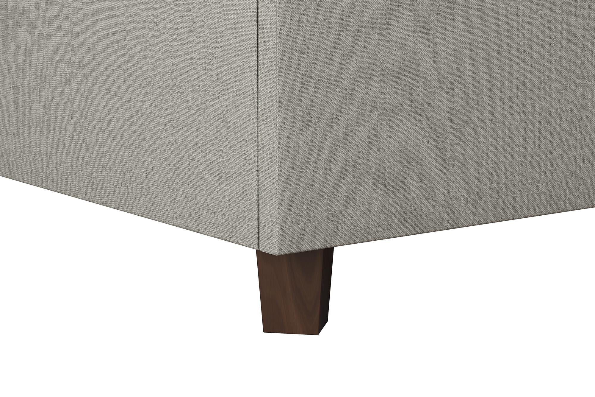 Novogratz Brittany Upholstered Bed, Queen, Gray Linen