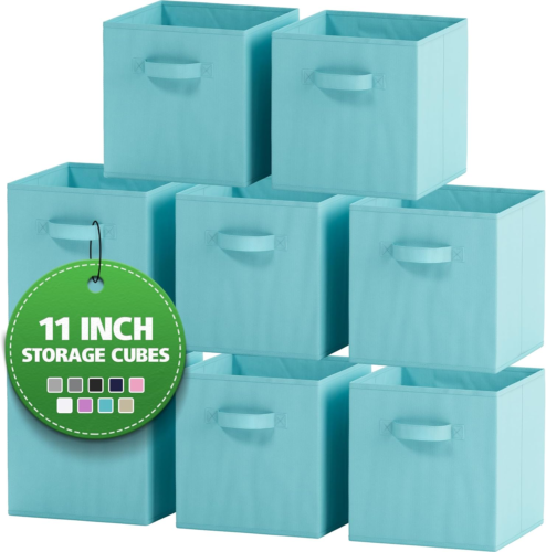Royexe Cube Storage Baskets for Organizing - 11 Inch - Set of 8 Heavy-Duty Stora