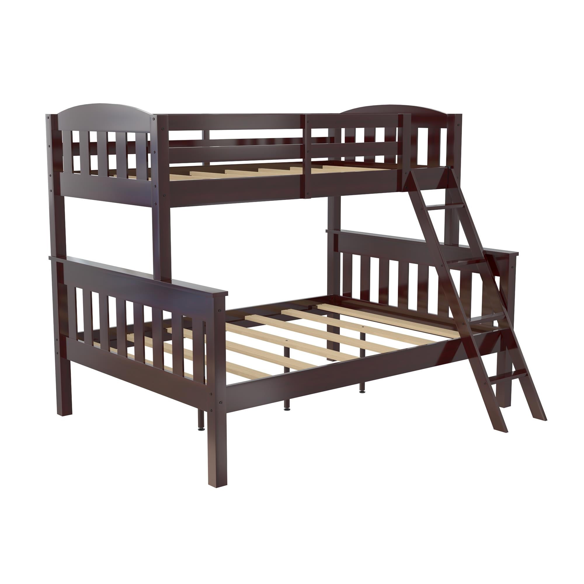 DHP Airlie Twin-Over-Full Bunk Bed with Ladder, Espresso