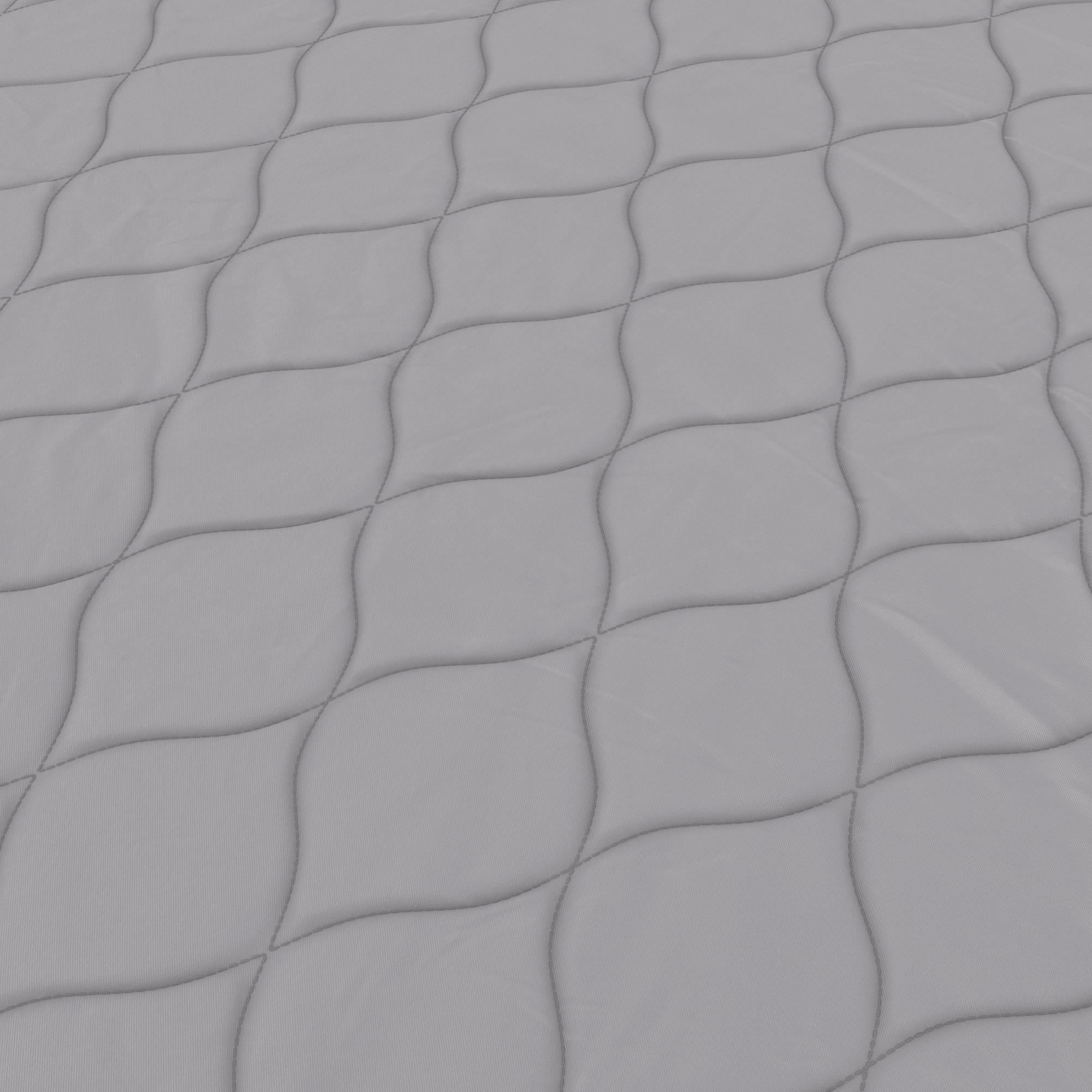 Value 6 Inch Thermobonded Polyester Filled Quilted Top Bunk Bed Mattress, Twin, Gray