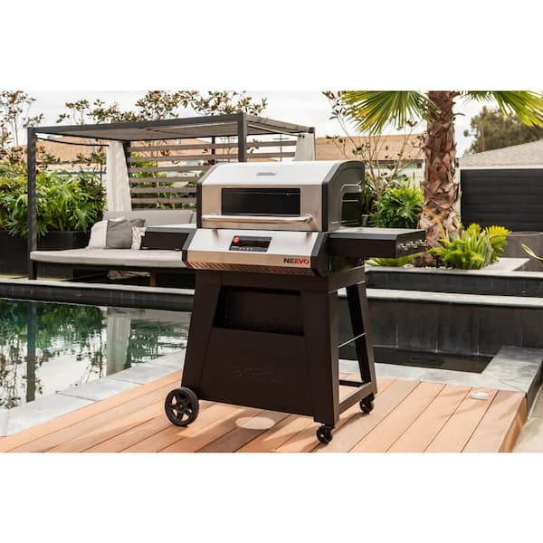 Neevo 720 Propane Gas Digital Smart Grill in Black with Stainless Steel Front Panel and Lid