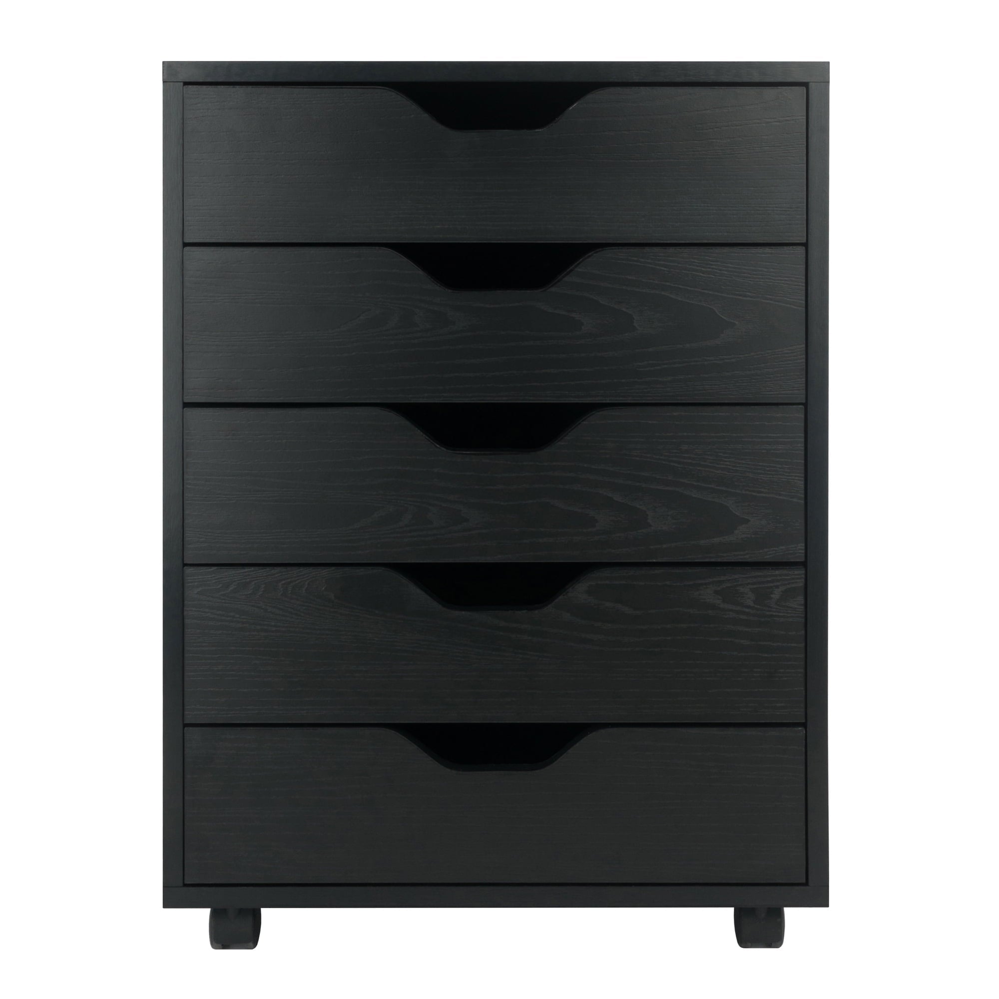 Winsome Wood Halifax 5-Drawer Mobile Cabinet, Black Finish