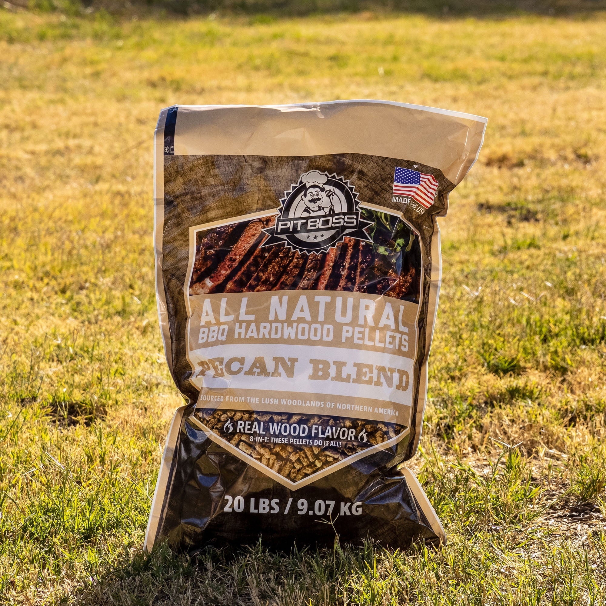 Pit Boss 100% All-Natural Hardwood Pecan Blend BBQ Grilling and Smoking Pellets, 20 Pound Bag